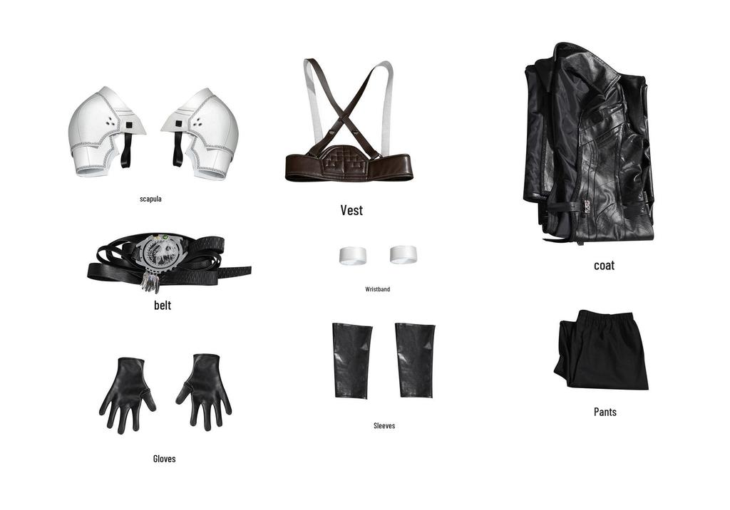 Sephiroth Leather Jacket Cosplay Set from Final Fantasy VII Rebirth