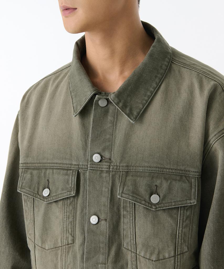 Musinsa Standard Pigment Oversized Denim Trucker Jacket [Khaki]