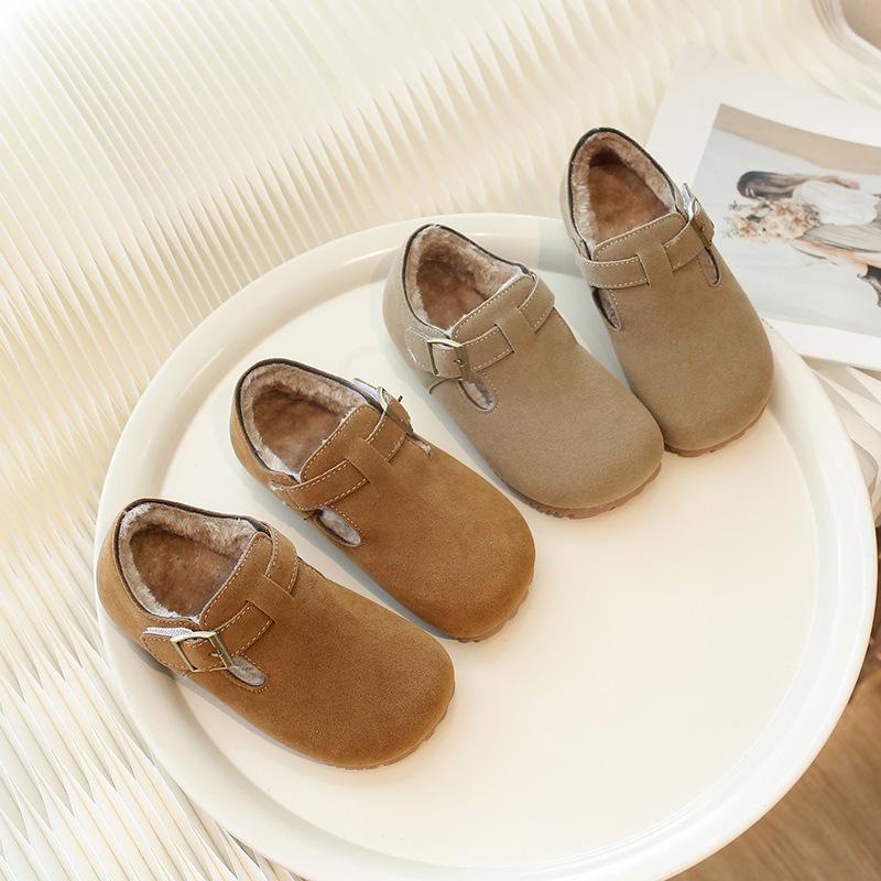 Barnens Boken-skor vinter mjuk sula små och medelstora barn flickor baby varma mode bomullsskor pojkar plus sammet ärt-skor