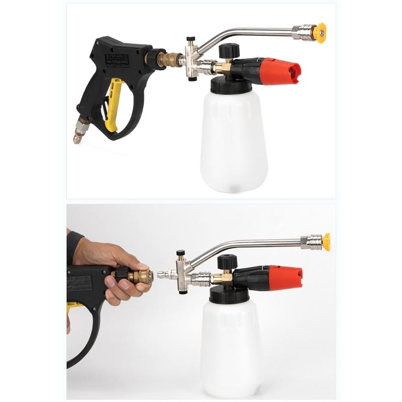 Double Lances Pressure Washer Wand for Foam Cannons Car Cleaner Accessories Stainless Steel Double Tip Attachment