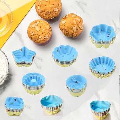 5Pcs Backform Nicht klebrig Einfach Entformen Stapelbar Ei Torte Donut Muffin Tasse für Küche