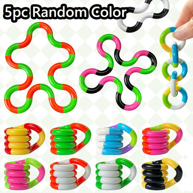 Spinner Twist Fidget Toys Fun Educate For Adult Kid Teen Twisty Chain Rope Pressure Sensory Stress Easing Toy Finger Play