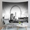 London Eye Tapestry Thames River Tapestry London Urban Scene Tapestry Wall Hanging Tapestries Art Home Living Room Bedroom Dorm