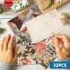 32pcs, Vintage magazine collage postcard, birthday/anniversary gift, collectible, suitable for gifting, can be mailed.