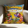 Kwaii Anime T-Township Pillow Case pillowcase, double-sided printed, sofa cushion, bedroom headboard pillow