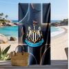 Asciugamano da Spiaggia con Stampa del Newcastle United Football, Asciugamano Grande Morbido ad Asciugatura Rapida per Spiaggia Campeggio Nuoto