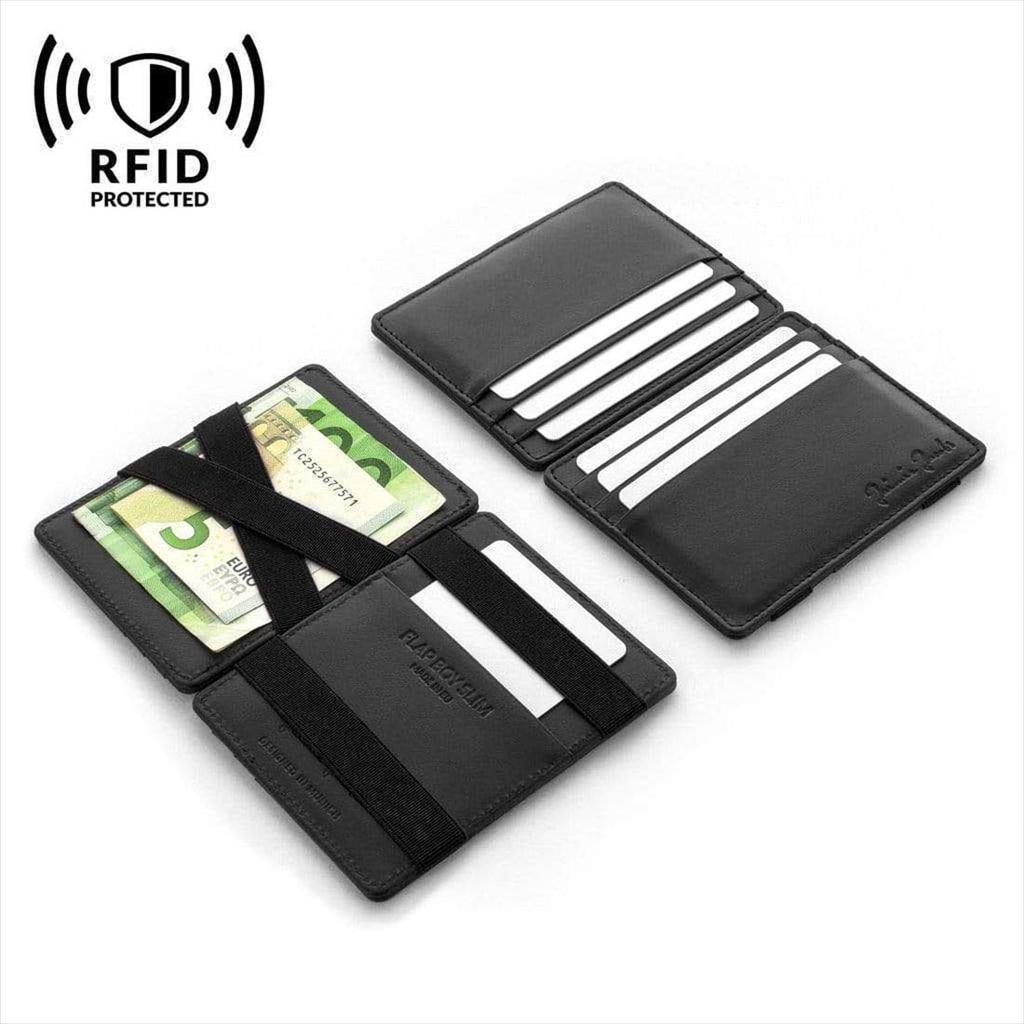 Jaimie Jacobs FLAP BOY SLIM Compact Wallet [Official Import] (Exclusive Japan Distribution Rights Acquired) (Black)