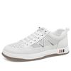 Men's board shoes 2025 summer trend new soft-soled hollow shoes men's casual versatile non-slip breathable white shoes
