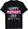 Glücklicher Muttertag Blumig Niedlich Geschenk Grafik T-Shirt