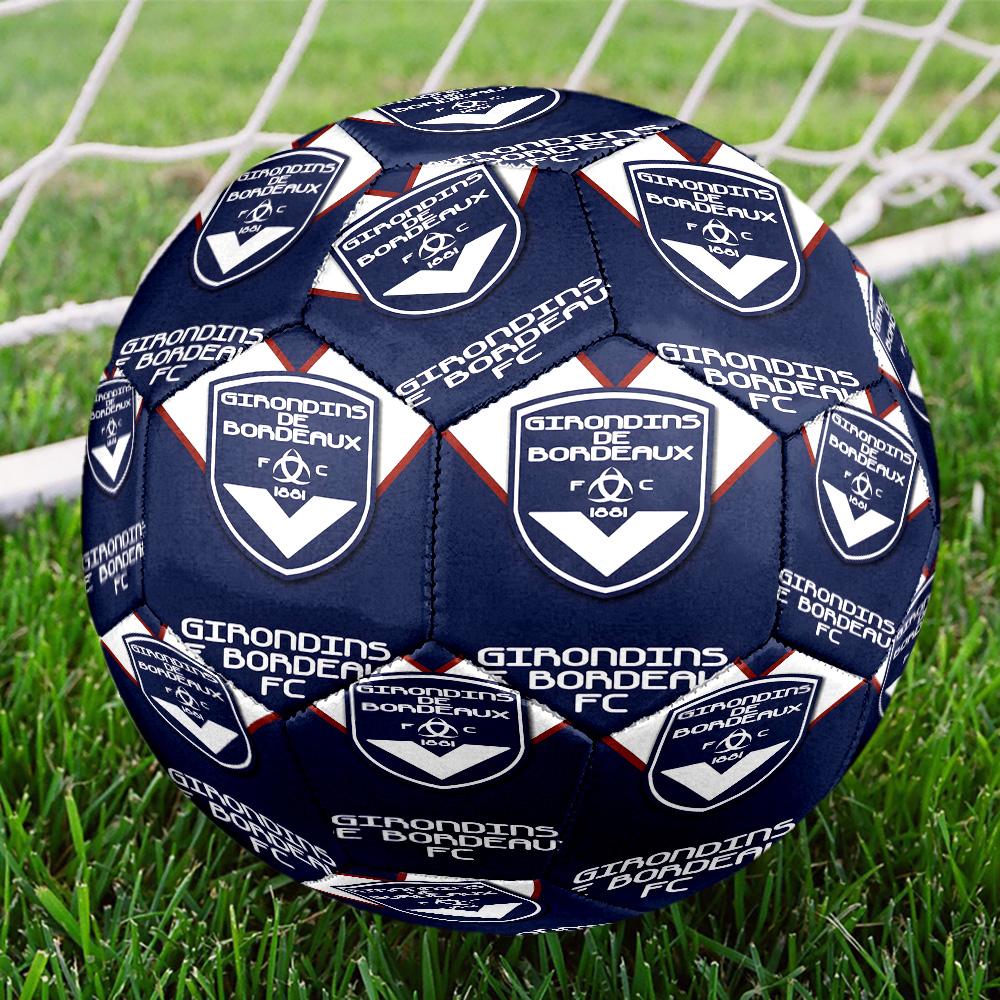 Giron-de Football Crest Printed Size 5 Soccer Balls, High-Quality, Anti-Slip, Protective Football, A Unique Gift , Birthdays, Christmas Gifts