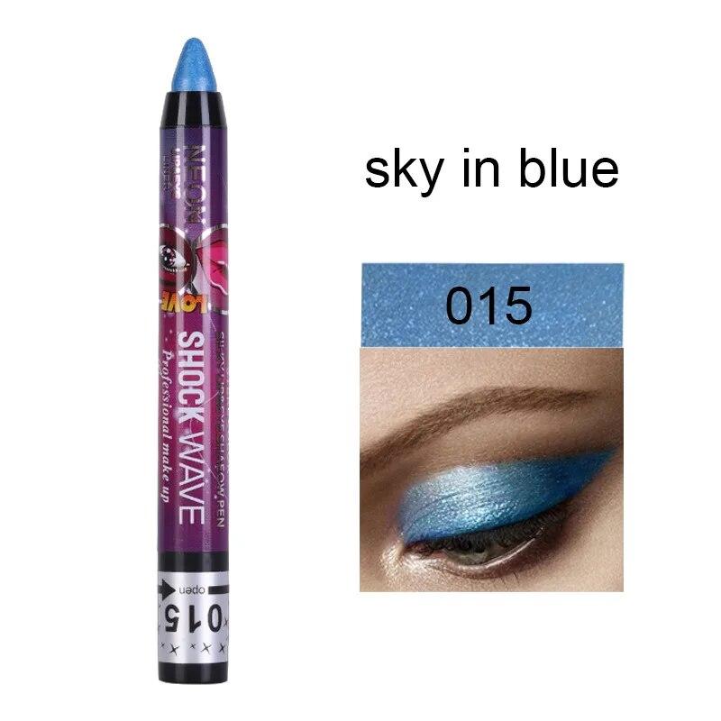2 în 1 fard de pleoape Ruj Pen Impermeabil Nu se murdărește Fard de ochi Stick Machiaj pentru buze Pen Glitter Shimmer Pen pentru fard de ochi de lungă durată