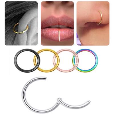 Stainless Steel Nose Ring Lip Ear Cartilage Body Piercing Septum Hoop Jewelry KTJ