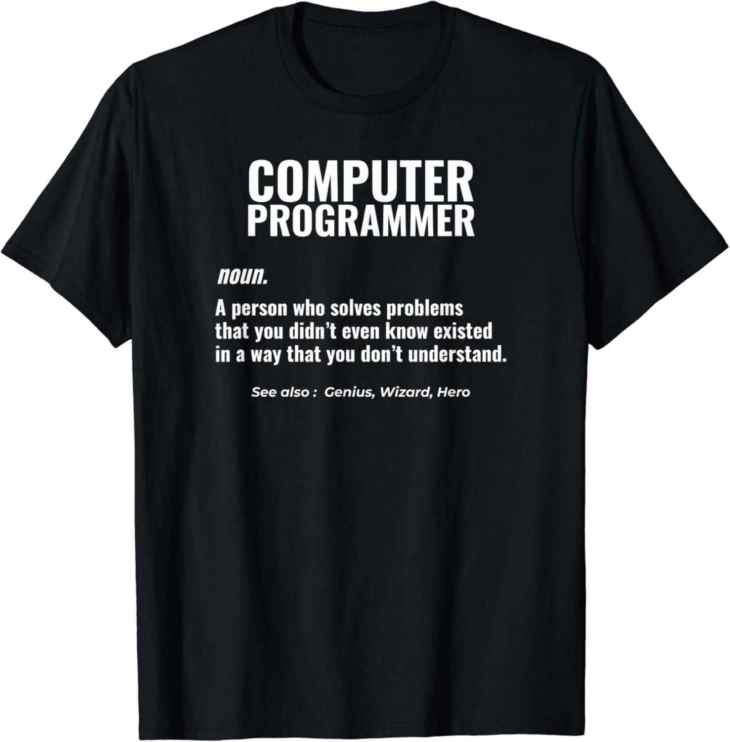 Computer Programmer Problem Solver Genius Design Gift Unisex T-Shirt 2XL