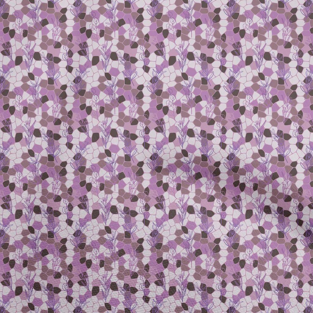 oneOone Georgette Viscose Gray Fabric Leaves Sewing Material Print Fabric By The Yard 42 Inch