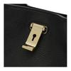 Bally Lock Me 2025 Spring Summer Collection Metal Finish Lock Closure Leather Handbag Shoulder Bag Mini Women Handbags Black 6311552