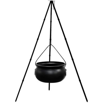 Candy Cauldron Halloween Bucket Witch Basket Plastic Treat Black Pot Bowl Kettle Trick Pumpkin Holder Or Goodie Photo Costu