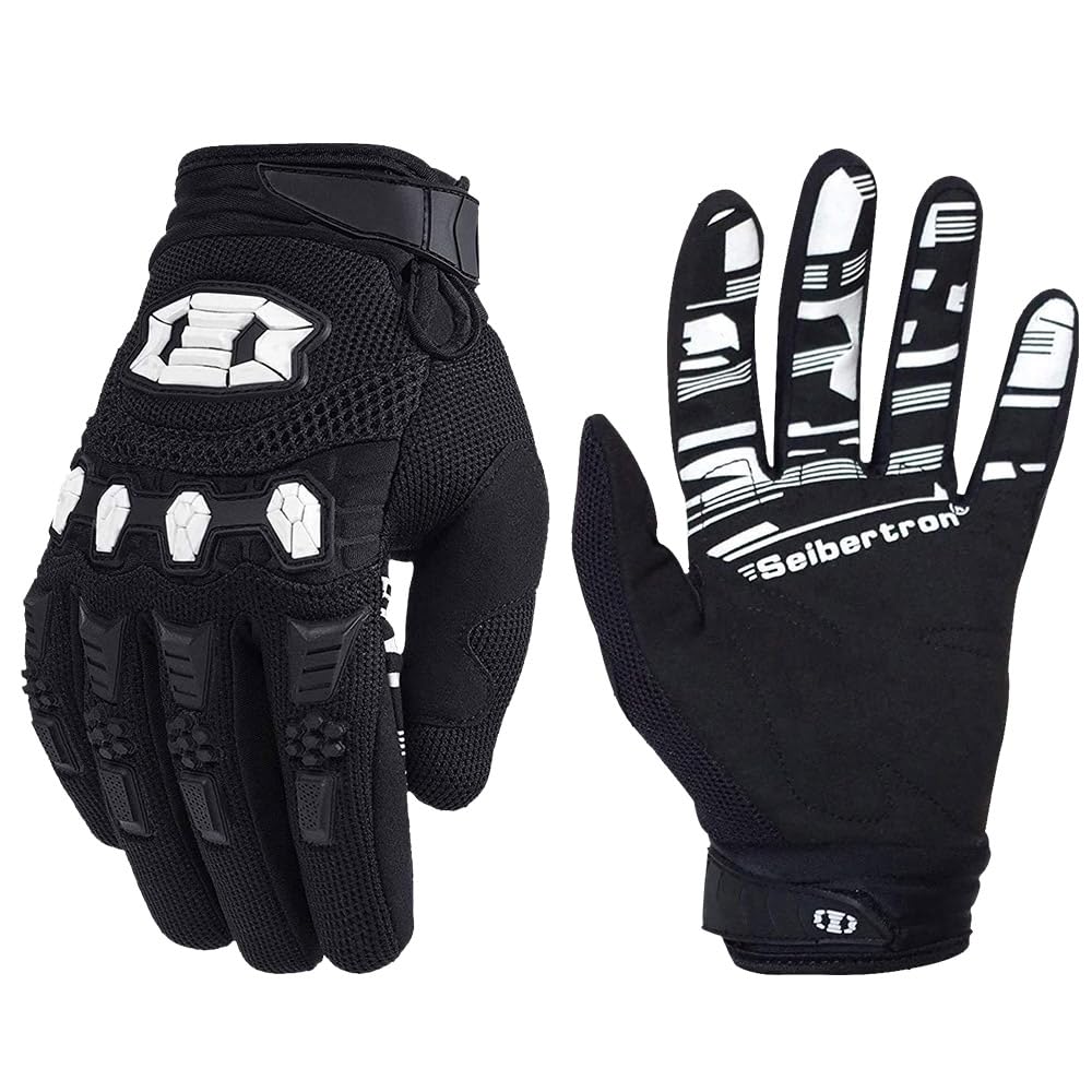 

Seibertron Dirt Paw Racing Bike Gloves, Full-Finger, Cycling, Abrasion-Resistant, Breathable (Black, L) чёрный