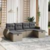 VidaXL Garden Lounge Set with Cushions 6 Pcs, Patio Sofas, Patio Furniture Set, Outdoor Furniture, Grey 3264166