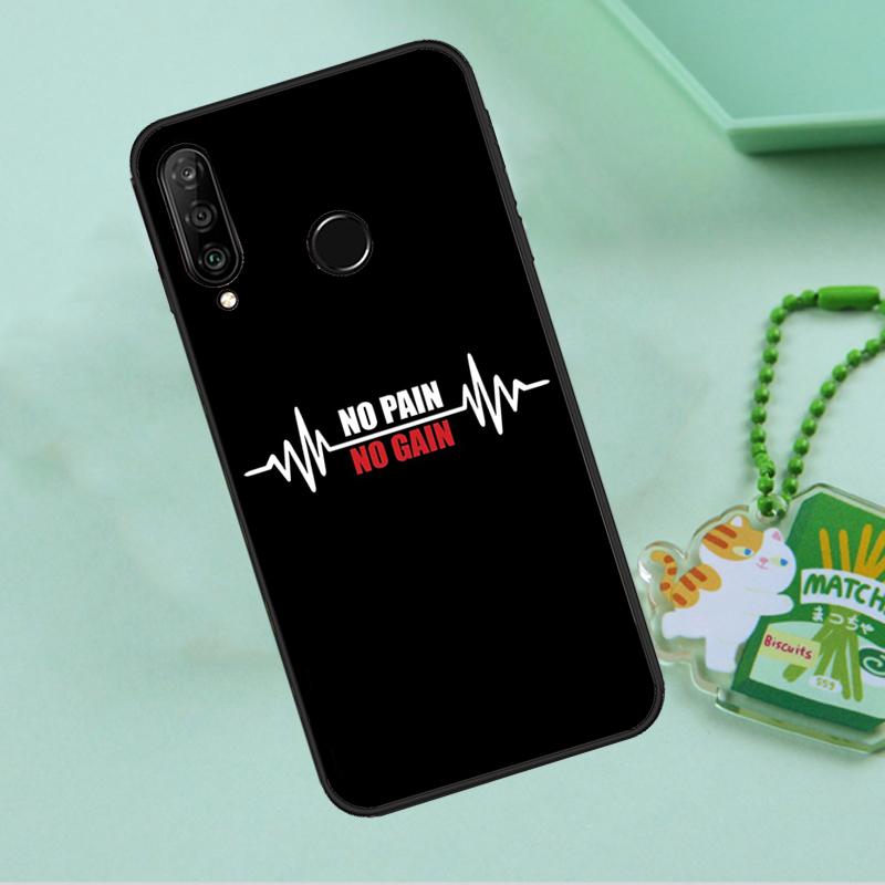 No pain no gain For Huawei Nova 8i 11i 12i 12s 9 10 SE Y90 Y60 Y70 Y72 Y61 Y91 P20 P30 P40 Lite P60 Pro Case