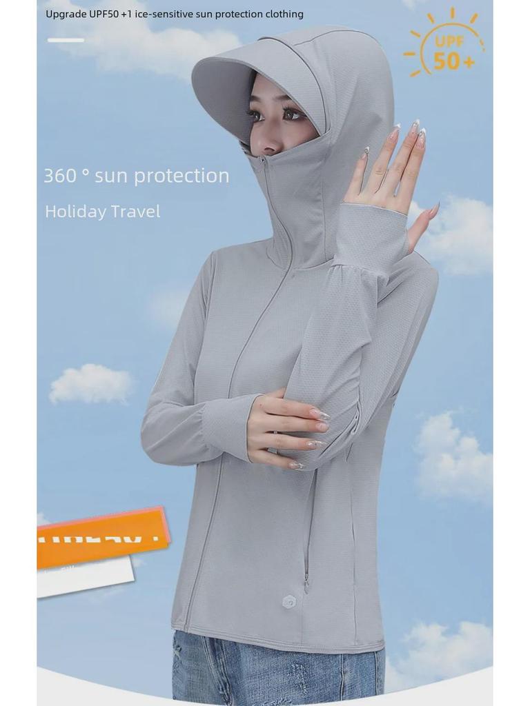Unisex UPF50+ Ice Silk Sun Protection Jacket - Anti-UV, Lightweight, Breathable, Perfect for Fishing and Outdoor Activities
