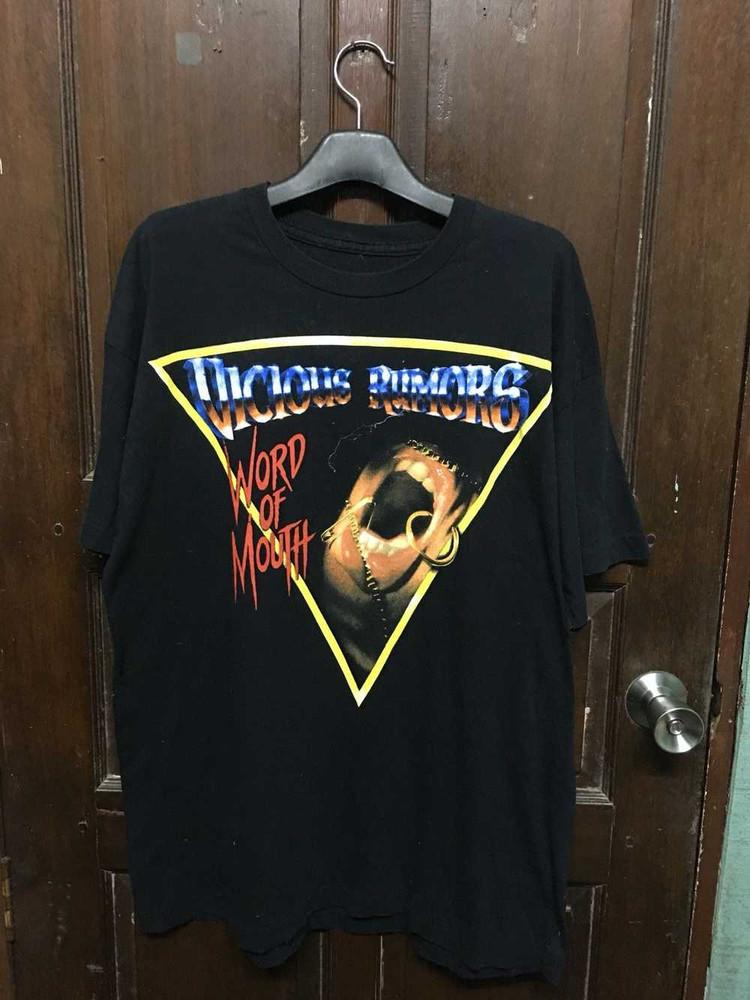 

Band Tees Vintage VICIOUS RUMORS Word Of Mouth Shirt S5XL Cotton NZ1572 Unisex T-Shirt XXXL