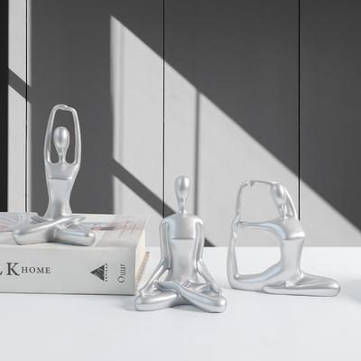 Άγγιγμα-Αλλαγή Χρώματος Άγαλμα Ρητίνης Γιόγκα - Βάθυνση Κάμψεων Πίσω Γλυπτό για Διακόσμηση Σαλονιού & Ζεν Μελέτης