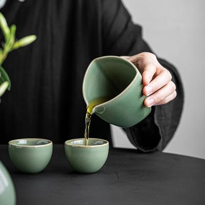 Bambus Glasierte Keramik Fairway Tasse Vintage Stil Tee Meer Chinesisches Zuhause Kung Fu Teegeschirr Ohne Henkel Teetassen Gleichmäßig Tassen