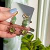 Bohemian Goldplated Quartz Sun Earrings For Women Summer Accessories