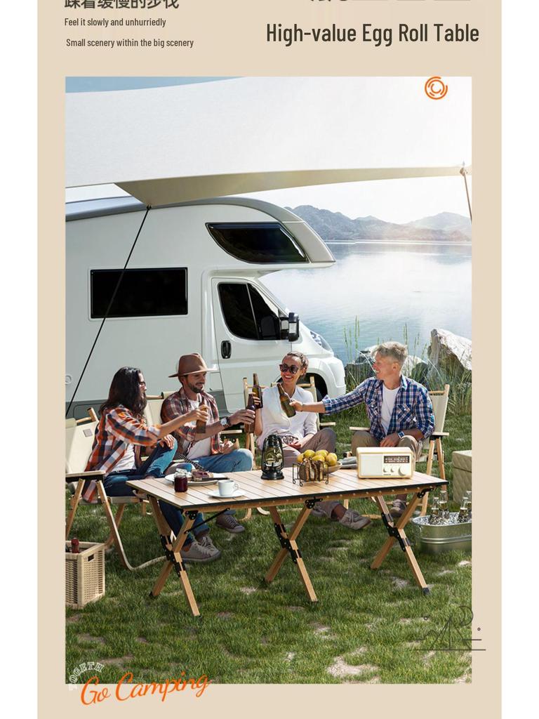 Aluminum Alloy Foldable Outdoor Camping Table & Chair Set