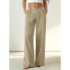 IHUASU Women's Fashion Casual Solid Color Print Pants & Capris