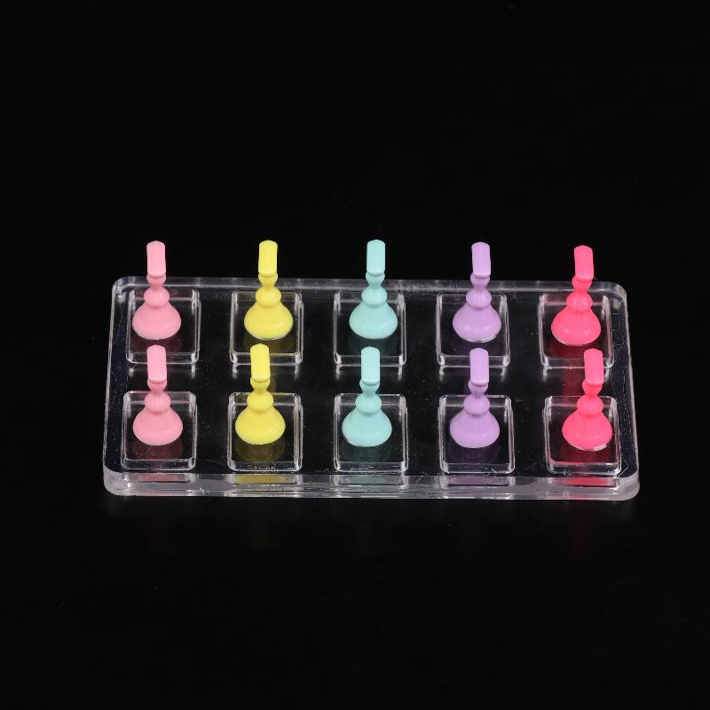 1 Set Non-Magnetic Nail Display Acrylic Nail Display Stand Tips Holder Nail Practice Stand Fingernail Diy Manicure Stand Tools