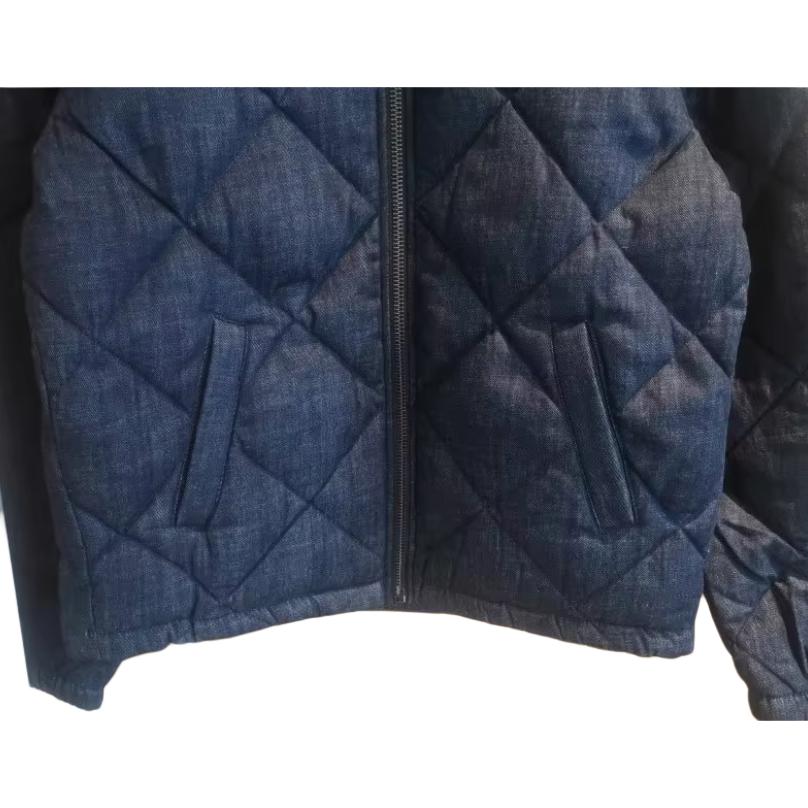Lee Solid Color Zipper Hooded Duck Down Warm Down Jacket Men outerwear Dark-Blue LMT0017442HG00F-898L00
