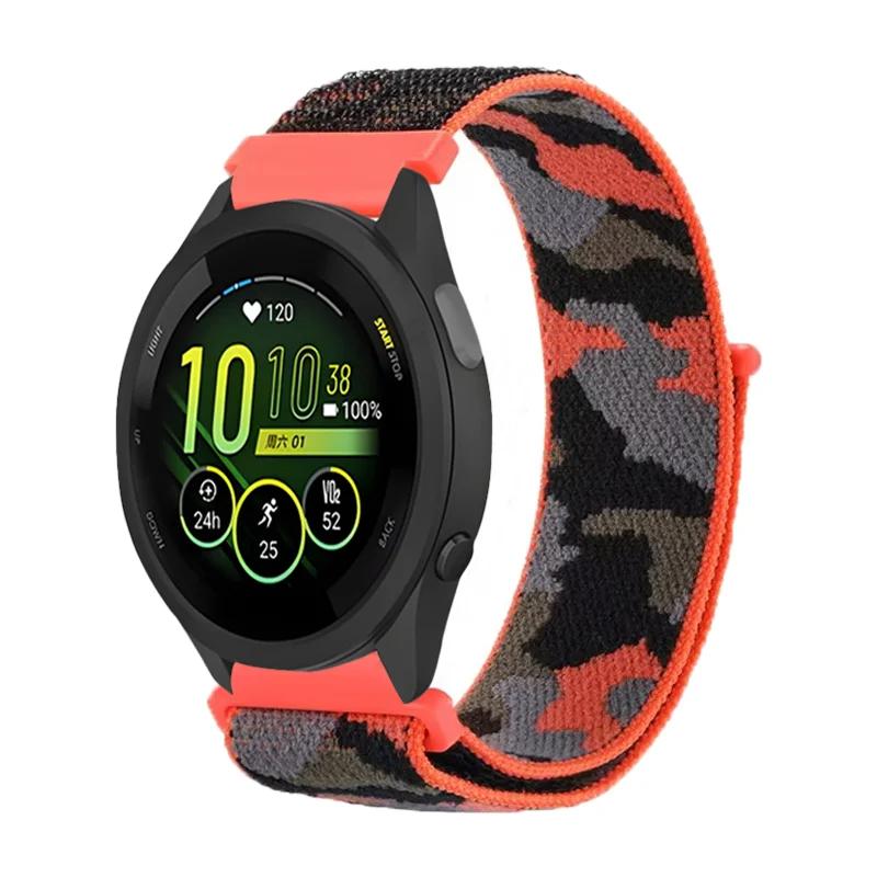 20mm 22mm Pletený nylonový smyčkový řemínek pro Garmin Forerunner 165 55 965 265 255 955 Venu 3 Náramek pro Garmin Active/Vivoactive 5