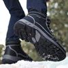 Men Hiking Shoes Mountain Desert Climbing Shoes High Quality Sneakers Platform Plush Outdoor High Top Shoes Trekking Boots 39-48