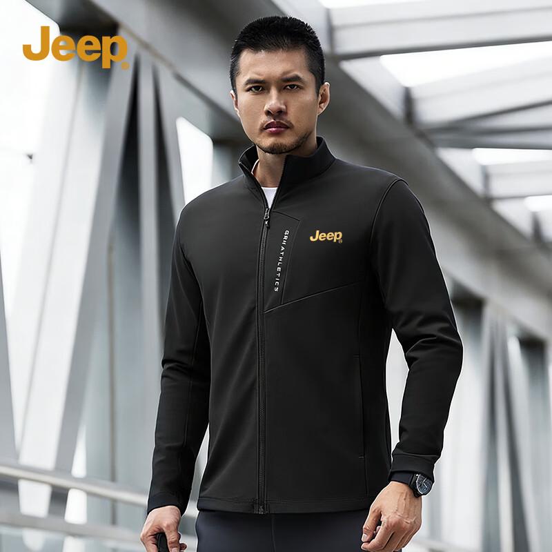 JEEP Men s Loose-Fit Stand-Collar Sport Jacket M