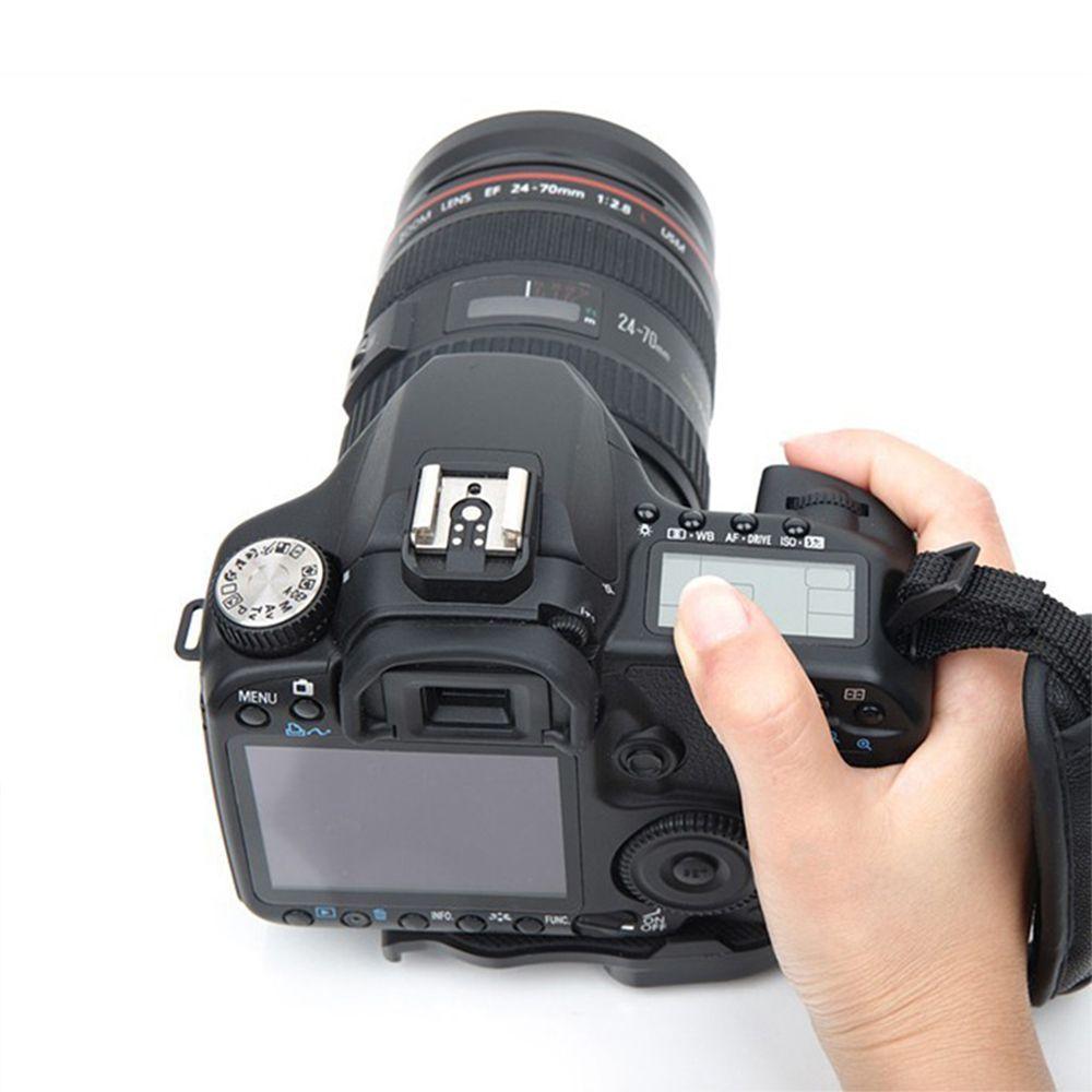 Digitalkamera för Canon EOS Nikon Olympus SLR/DSLR PU-läderrem Svart Kamerahandtag Läderhandledsrem