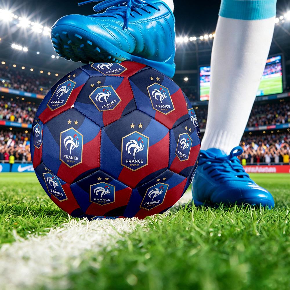 Pallone da Calcio Misura 5 Stampato France Football Resistente all'Usura Standard per Allenamento Adulti Regalo per Fan per Partite Sportive Indoor Outdoor