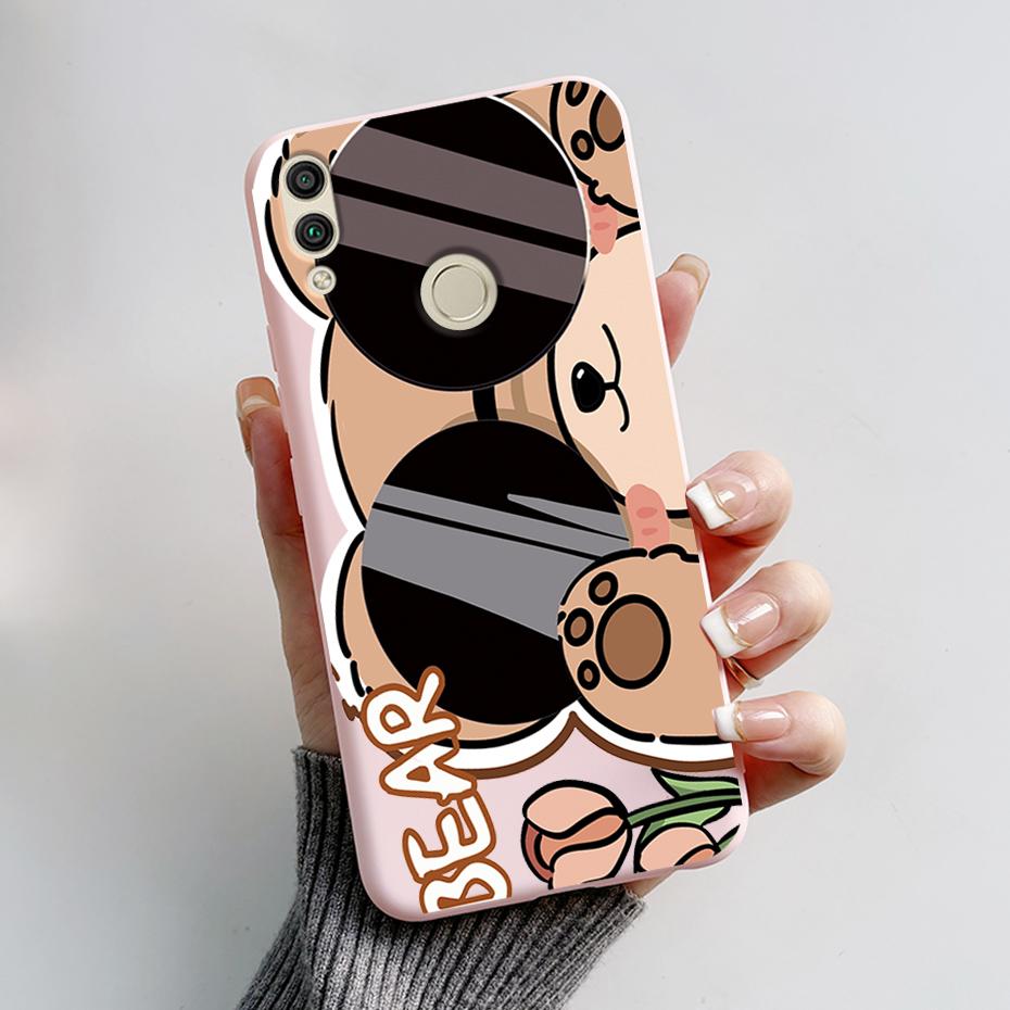 For Huawei Honor 8X Case Honor 8A 8C 8S Cover Cute Rabbit Panda Painted Soft TPU Phone Case For Honor 8A 8C 8S 8X Honor8X Fundas