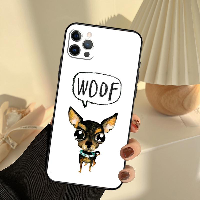 Funda de Teléfono de Perro Chihuahua Para iPhone 14 16 15 11 12 13 17 Pro Max 13 mini 15 16 Plus 16e 17 Air Cover Funda