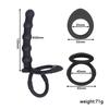 Silicone Anal Plug with Dual Rings & Prostate Massager for Prolonged Pleasure