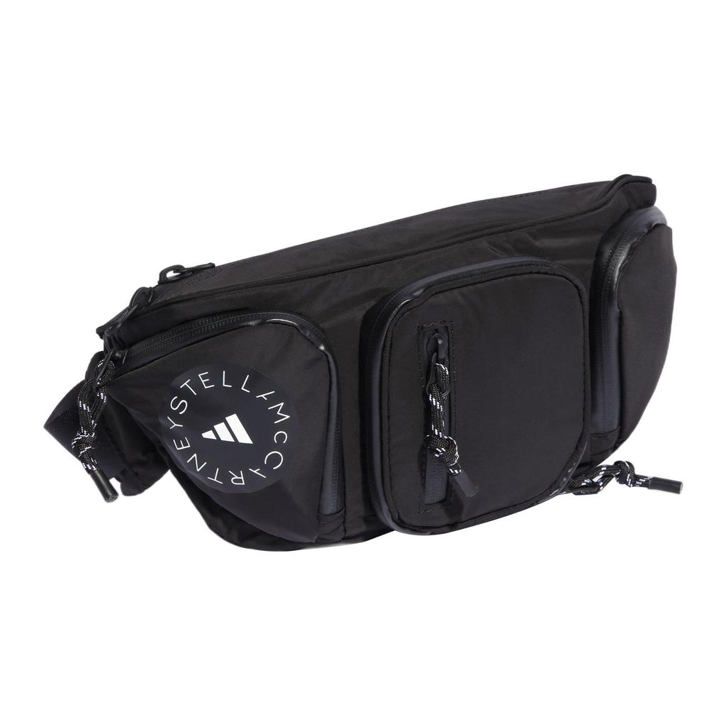 New Adidas Stella McCartney Collaboration Polyester One Shoulder Crossbody Fanny Pack Regular Women's Black HS3383