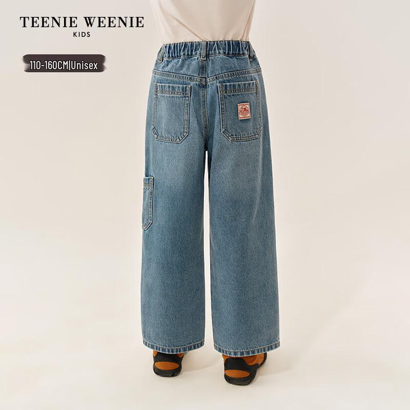 Teenie Weenie Kids Unisex Straight-Leg Denim Cargo Pants