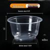 ZISIZ Disposable Round Plastic Bowl with Lid