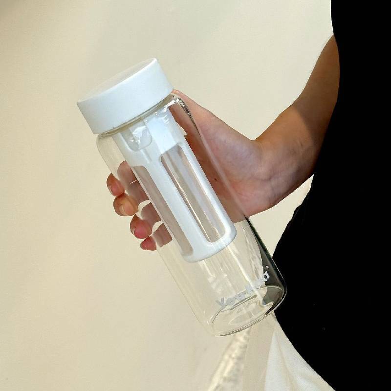 Girls Cold Brew Glass Cup With Tea Separation And Lid For Home Office Gift