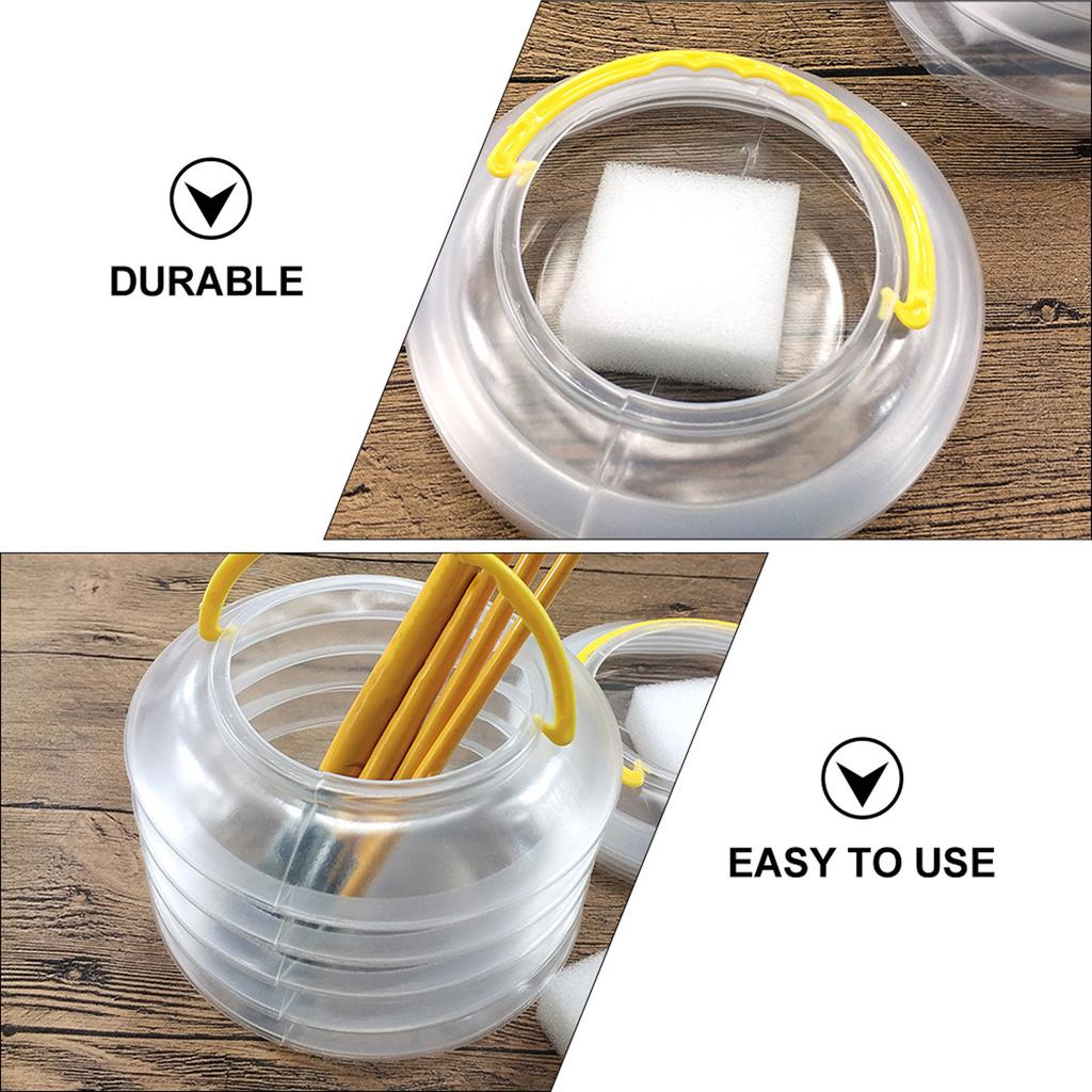5Sets Collapsible Brush Washing Bucket Portable Foldable Paint Brush Washer for Watercolor Acrylic Oil Painting Artists Camping