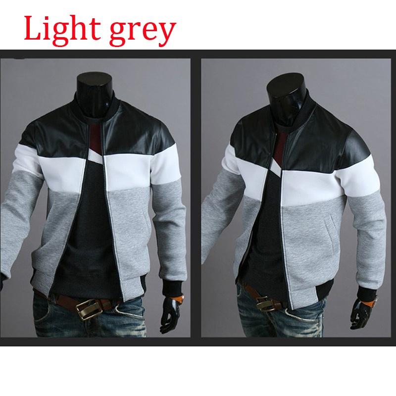 

Повседневные куртки и верхняя одежда в стиле пэчворк для молодых мужчин весной и осенью S-3XL S светло-серый