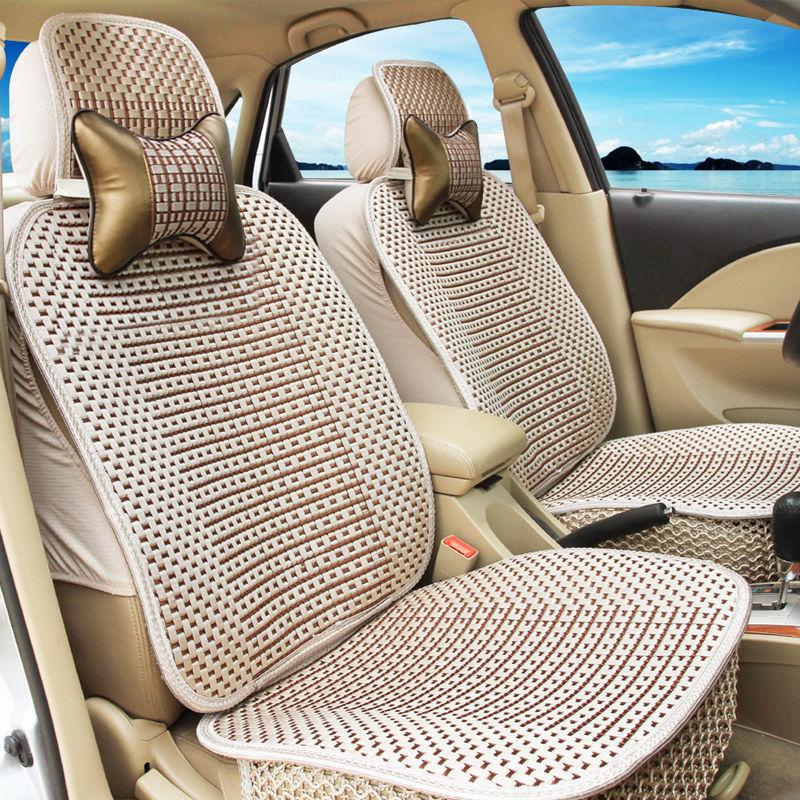 Car Cushion Summer Cool Cushion Five-seat Ice Silk Cushion Seat Cover Car Full Four Seasons Cushion Soft Fart Cushion
