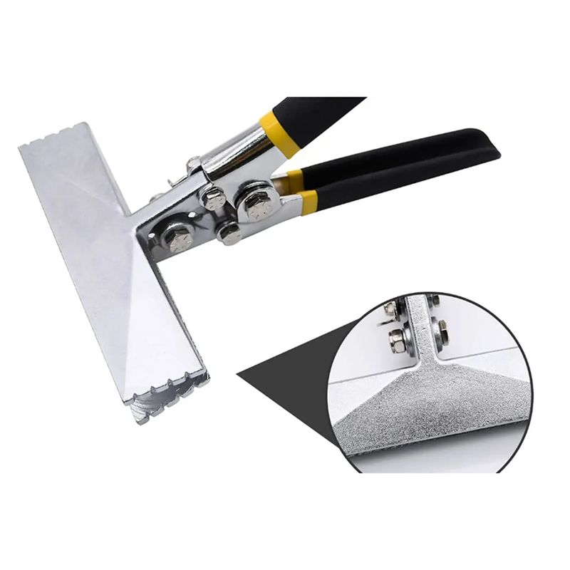 ABUL-Sheet Metal Bending Pliers Manual Seam Pliers 80Mm Straight Jaws Welding Clamping Tool Wide Straight Jaws