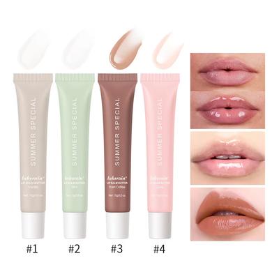 Sommer Lippenbalsam Feuchtigkeitsspendend Spiegel Lipgloss Lippen Vanille Minze Eiskaffee Kuchen Geruch Lippenstift Transparentes Lippenöl Make-up