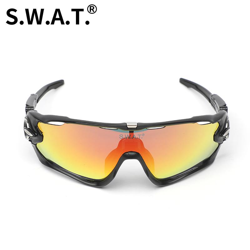 Cycling Glasses SWAT Polarized Sports Goggles Tactical Impact Resistant Sunglasses Wind Military Edition чёрный